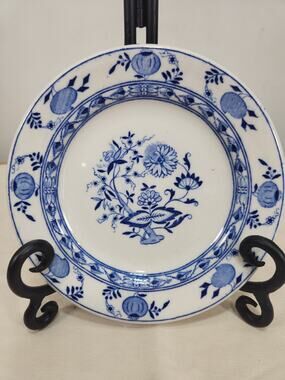 Vintage Sterling China Blue Onion 7" Plate East Liverpool Ohio Restaurant Ware